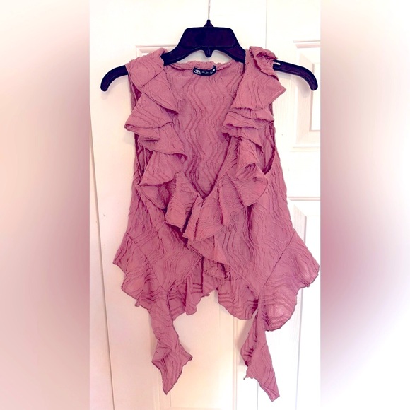 Zara Tops - Zara Mauve Ruffled Top